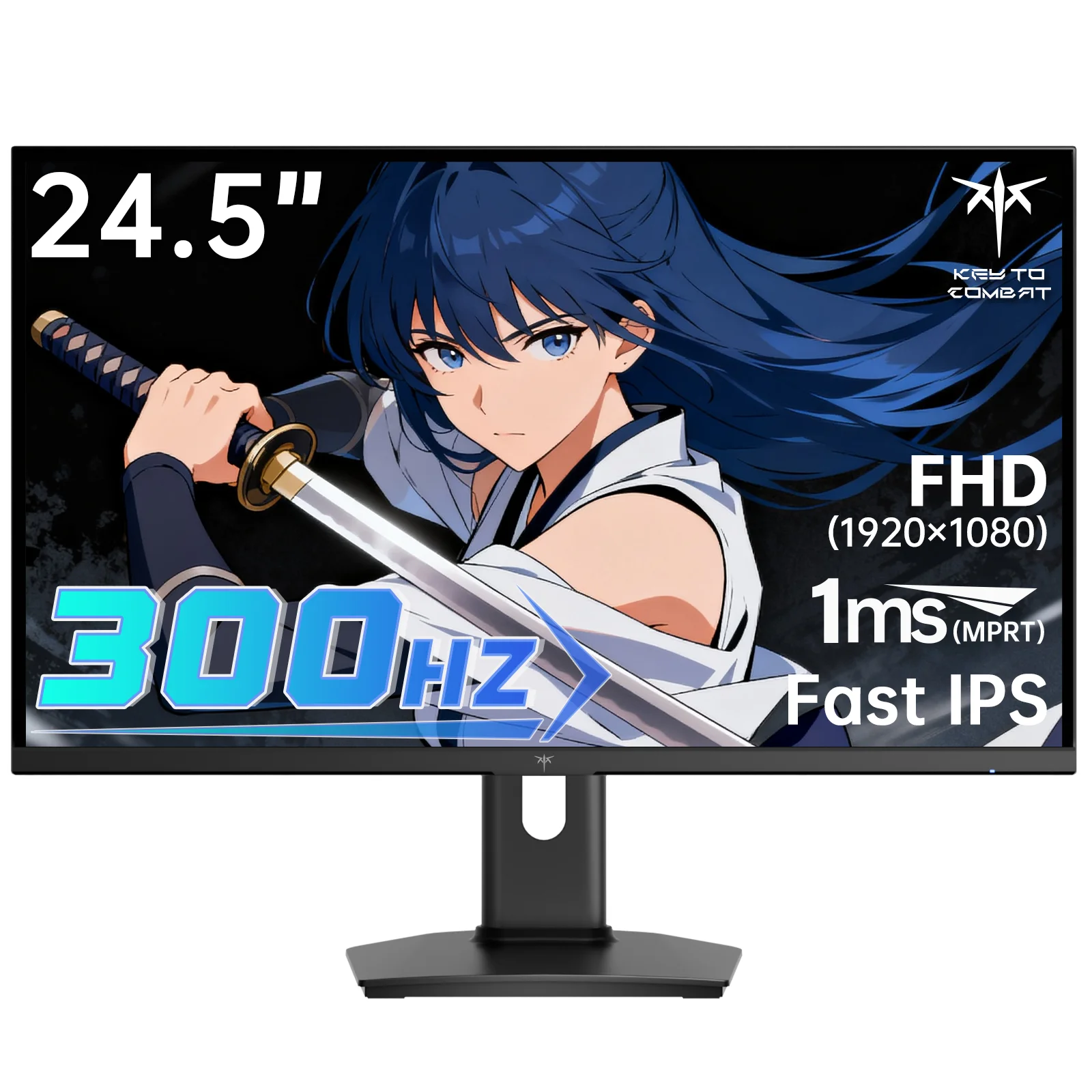 【セール中】KEY TO COMBAT 24.5インチゲーミングモニターFHD 300Hz (320Hz OC可能)1ms(MPRT) Fast IPS HDR10 350cd/m2 sRGB119%色域 H25Y7