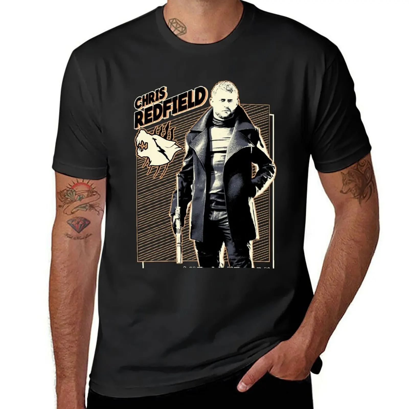 Chris Redfield Hound Wolf Squad T-Shirt new edition funnys clothes for men