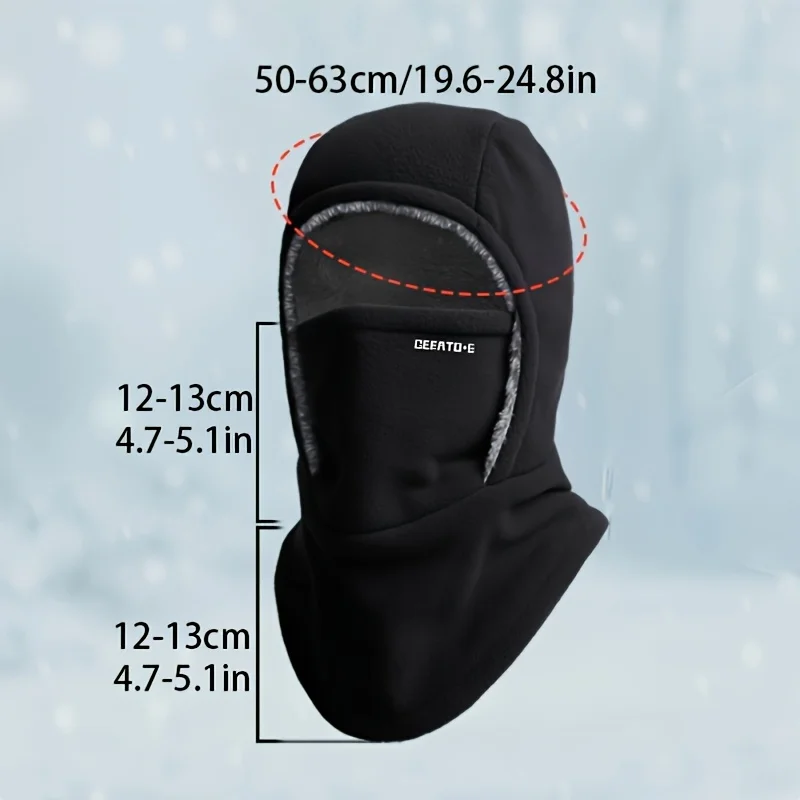 

2pcs Autumn And Winter Men'S Outdoor Hat, Scarf, Mask, Thick Warm Ear Protection, Suitable for Winter Outdoor Sports And Work