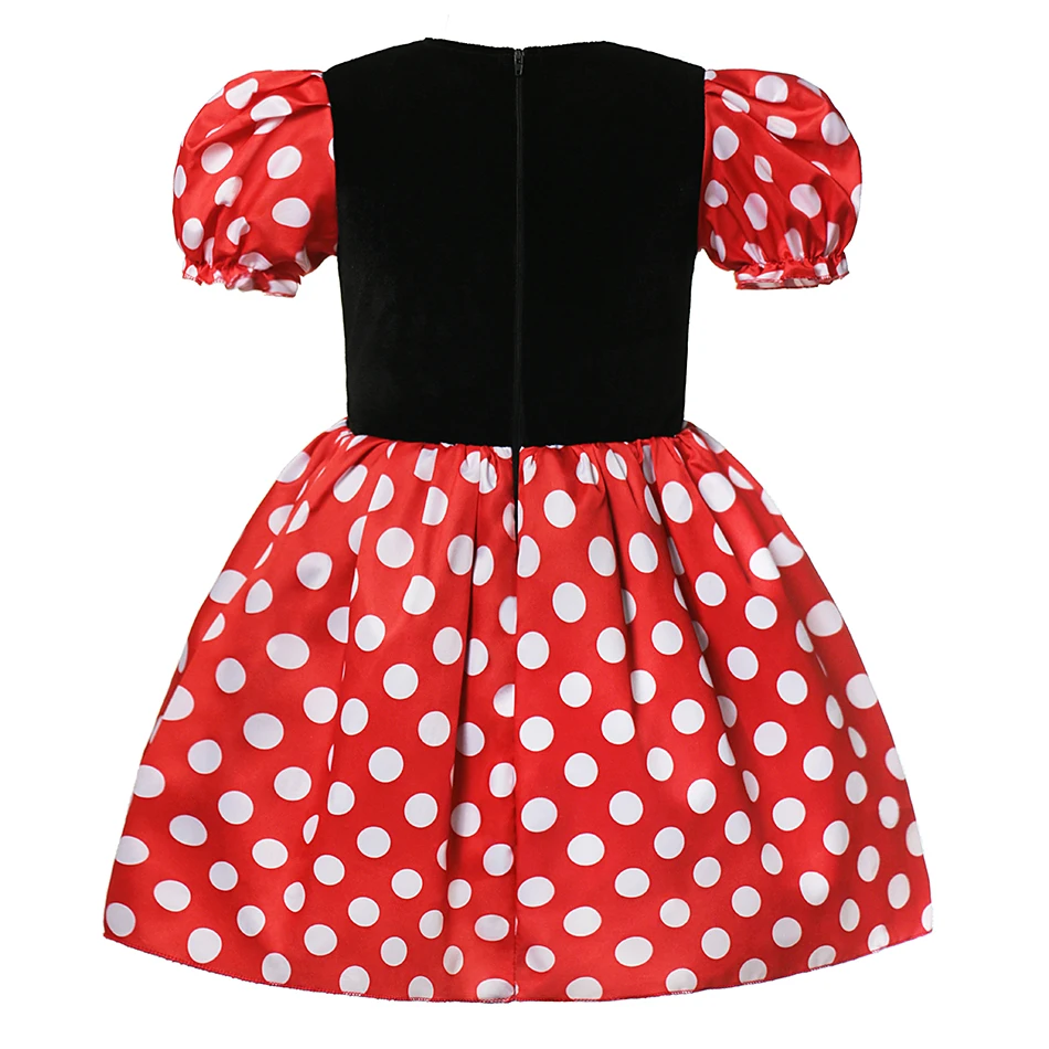 Vestido de Mickey Minnie feminino, Fantasia infantil, Vestido de princesa, Manga curta, Infantil, Roupa infantil, Headband, 2024