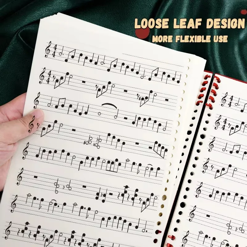 B5-Spiral-Notizbuch, 60 Blatt, nachfüllbar, Index, Musikbuch für Schulbedarf, Schreibwaren, Büro, langlebig, kreativ, Geschenk, Schreibtisch