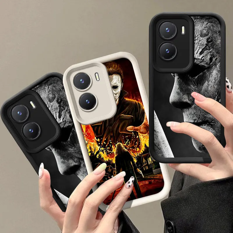 Horror Movie Halloween Phone Case For VIVO V30 X80 X90 X100 Pro V29E V30E V40 Y75 Y78 Y100 Y02 Y17 Y22 Y76 S Y03 Y21 Y27 Y28 Y35