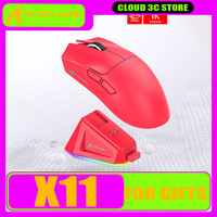 Attack Shark X11 Wireless Mouse PAW3311 22000DPI Tri Mode Charger Base Ergonomics Lightweight Gaming Mouse Custom RGB Pc Gamer