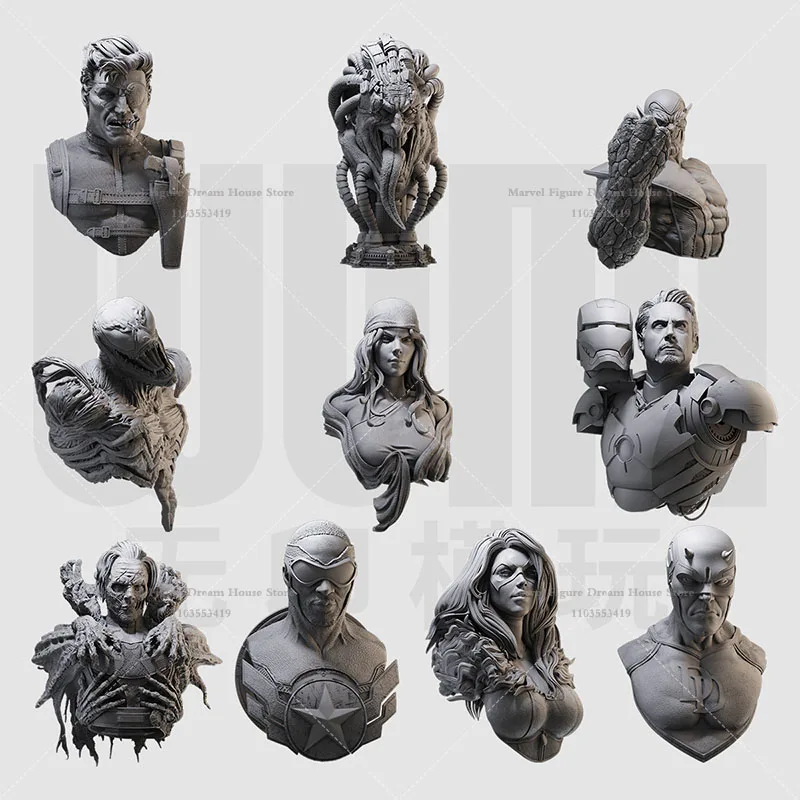 1/16 1/10 Scale DIY GK 3D Bust Resin Un-panited White Self-assembly Doll Dark Female Assassin Elektra Blind Lawyer Murdock