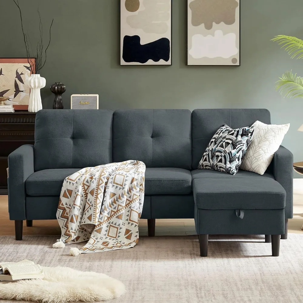 

Sectional Sofa Couches for Living Room, Modular 3 Seats Sectional Sofas L Shaped Couch with Storage and Reversible Chaise,