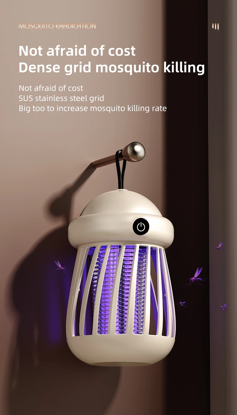 Mückenkiller 2-in-1 UV-Lampe Mückenfänger Nachtlicht USB Wiederaufladbarer Elektrischer Insektenfänger Outdoor-Mückenkiller – Detail 17