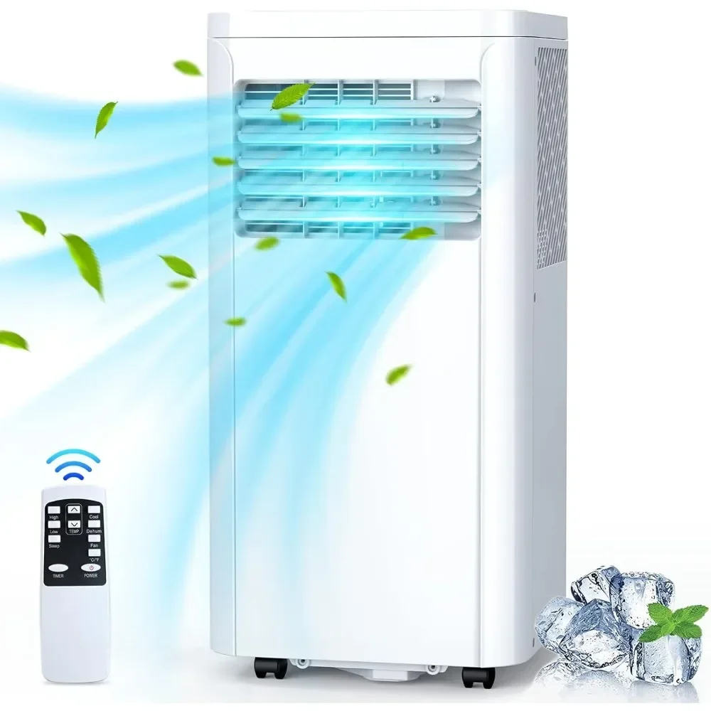 

Portable Air Conditioner, 10000 BTU Portable AC Unit with Dehumidifier & Fan, 24H On/Off Timer,Window Mount Kit & Remote Control