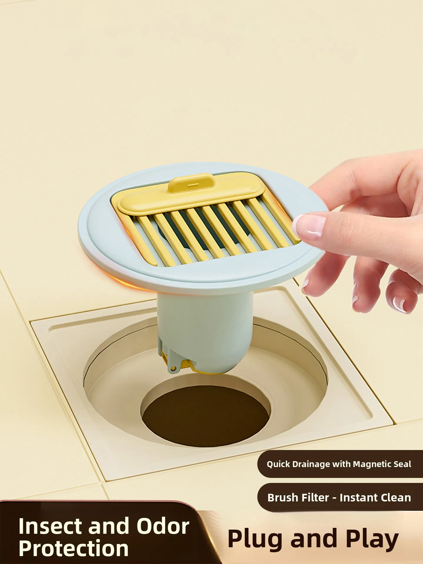 

Batoom Drain Odor Elimir Universal Core Sed Mouth Cover Anti-Infestation Drainage Tool Household Personal Cleaning
