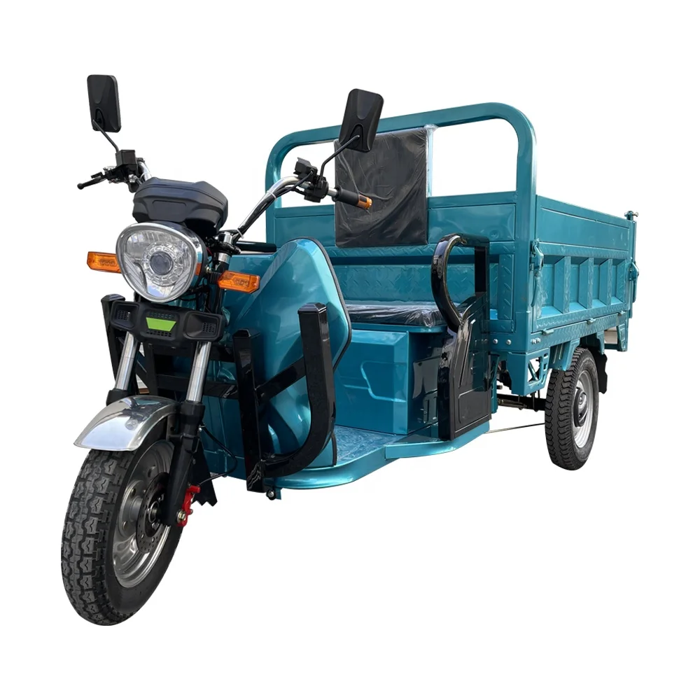 Powerful Motor Farm Use 2000W Motor 60V45Ah Lead Acid Battery Electric Cargo Tricycle For Adult