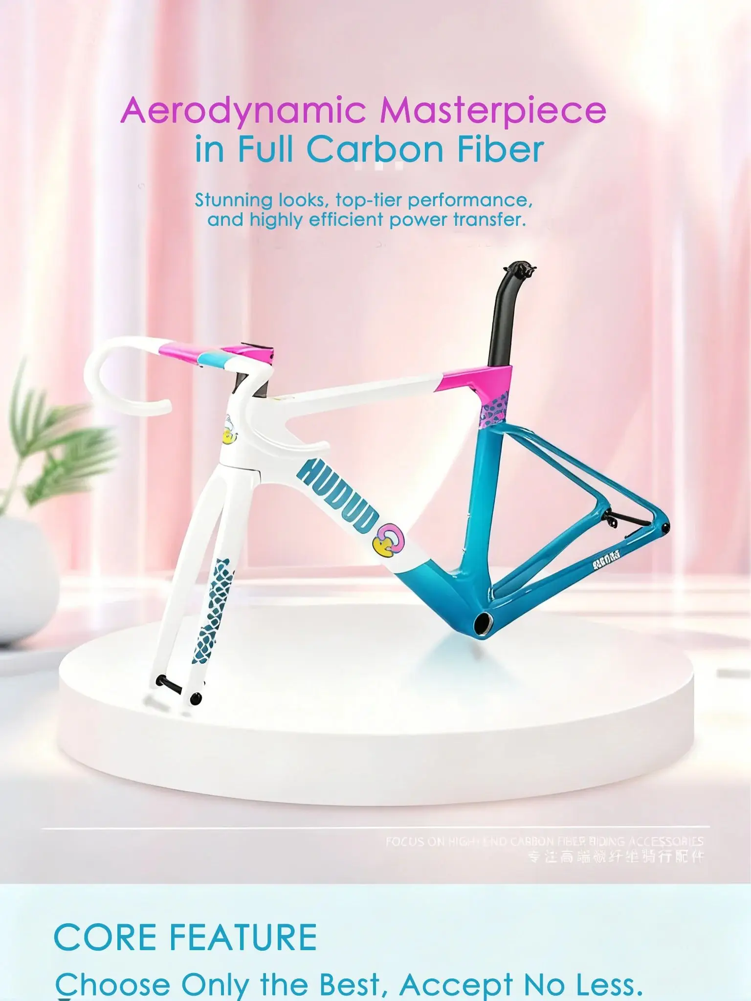 AliExpress NONE Hudud R18 Road Bike Aero T800 Carbon Fiber Frame Disc Brake 700C