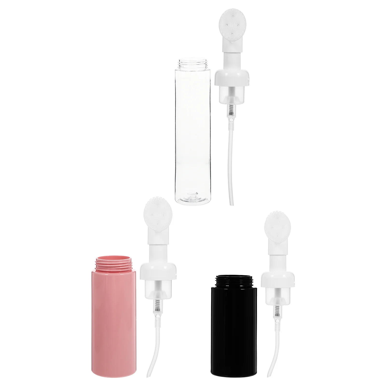 3 stuks schuimende flessen opzetborstel transparant plastic draagbare hervulbare reizen douchegel zeepdispenser lekvrij