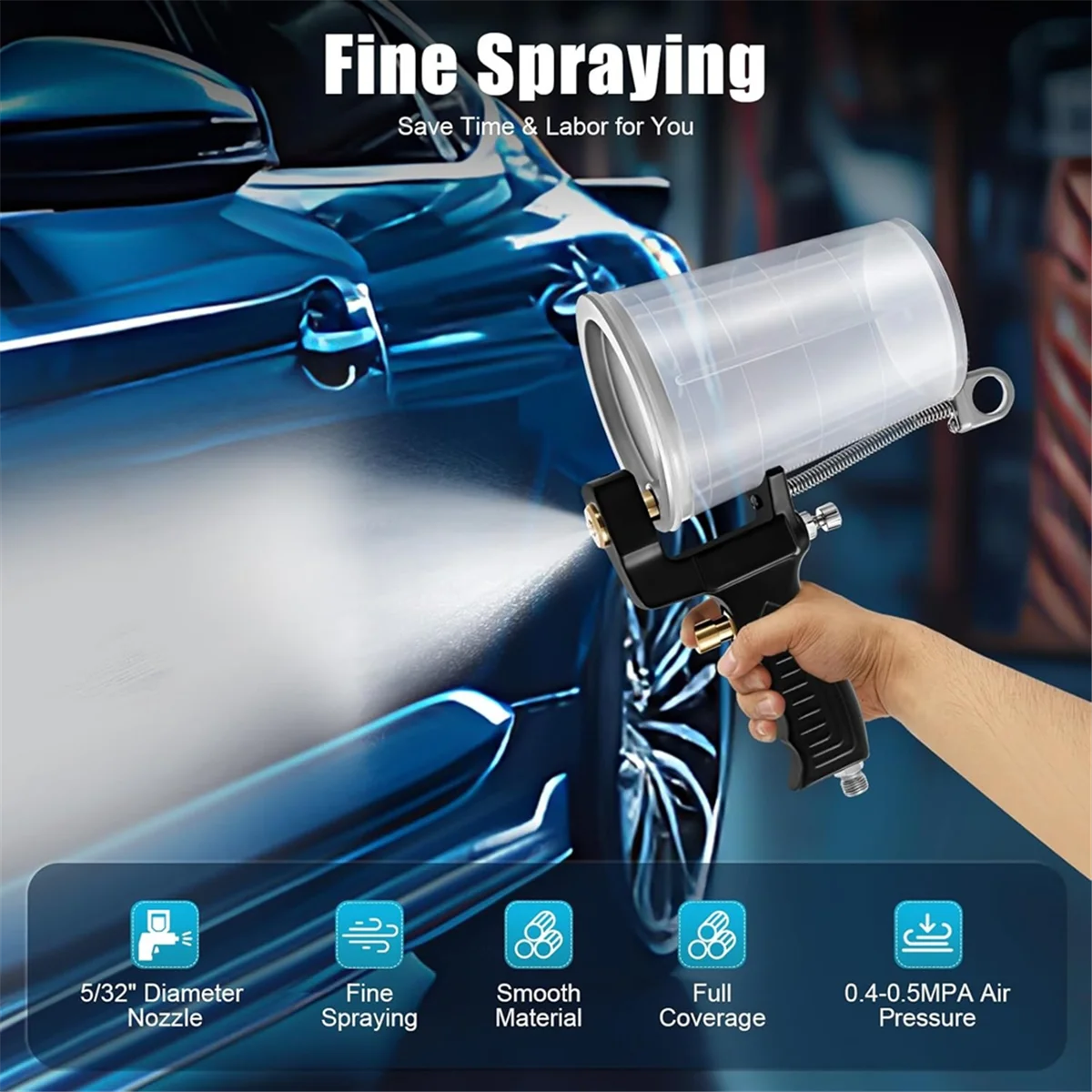 A002 Gel Coat , Large Capacity 33.82oz Fiberglass Gelcoat Dump Gel Coatfor DIY Home Spraying Coating Tool 0.4-0.5MPA
