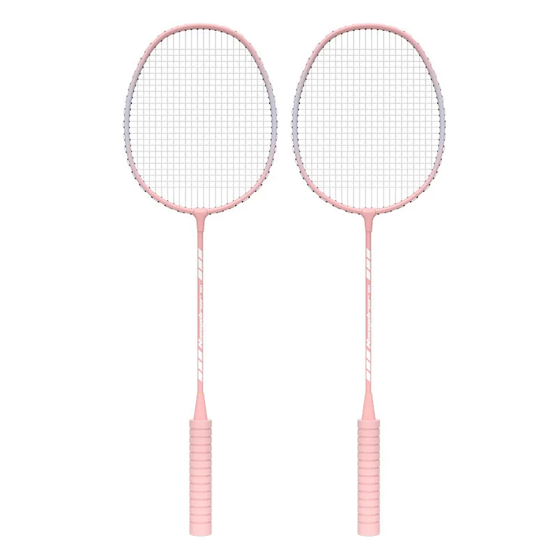 Badminton Racket Double Racket Set Adult Durable High Elasticity High Aesthetic Foam Handle Badminton Racket Manufacturer Direct