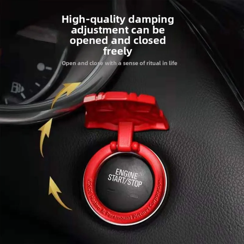 변환 크리 에이 티브 원 클릭 시작 보호 장식 커버 자동차 장식 원 클릭 시작 원형 점화 스위치 버튼