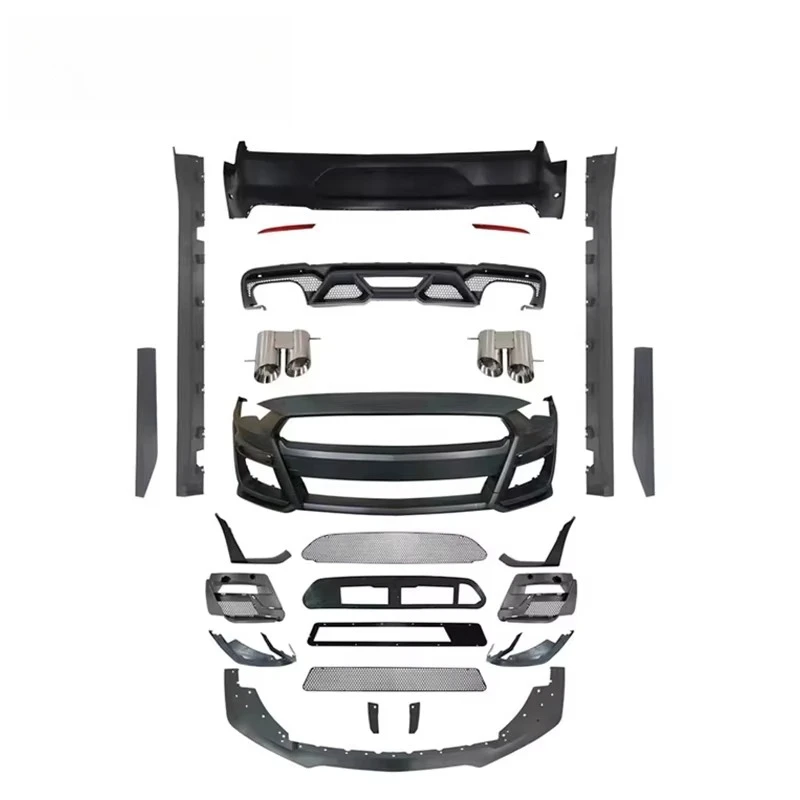 Body Kit Car Modification Modified Body Kit for 2018-2022 Models Upgraded to GT500 Front Bumper Rear Bumper Side Skirt