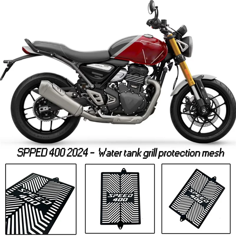 

Motorcycle Radiator Grille Guard Protector Grill Cover Protection For Speed 400 2024- Speed400