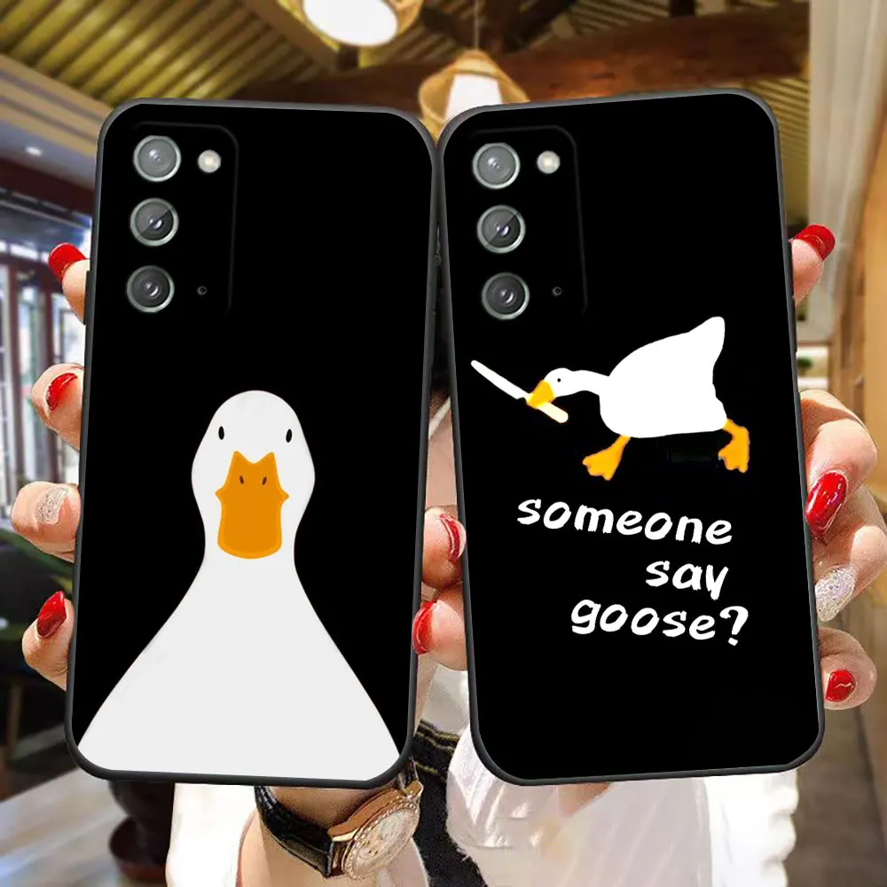 

Cartoon Duck Goose Phone Case For Samsung A02S A03S A04 A04E A05S A06 A10 A12 A13 A24 A30 A50 A70 A80 NOTE 10 20 M16 M53 Case