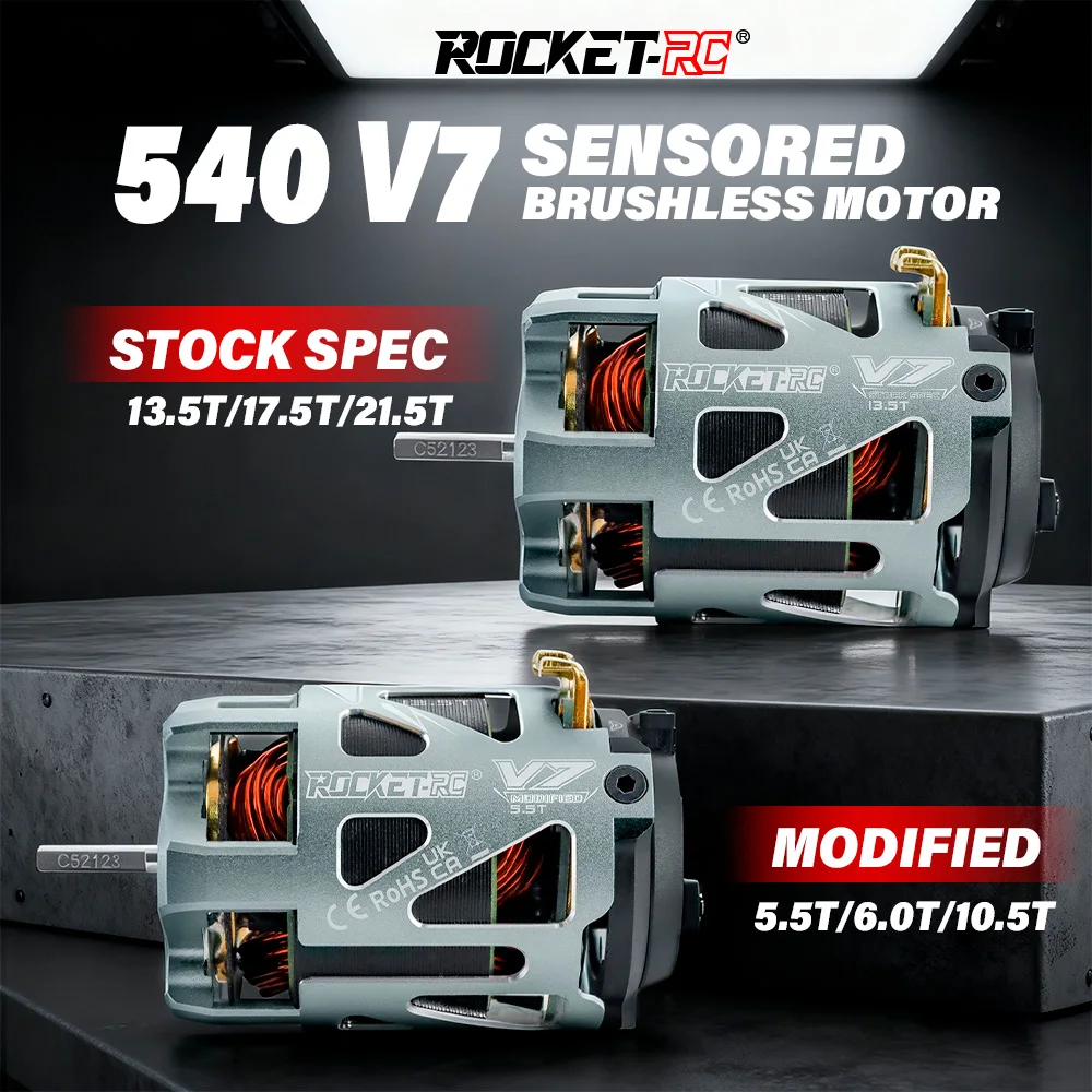 Surpass Hobby 540 V7 Motor TS160 V3 ESC Sensored Brushless Combo for 1/10 RC Drift Car