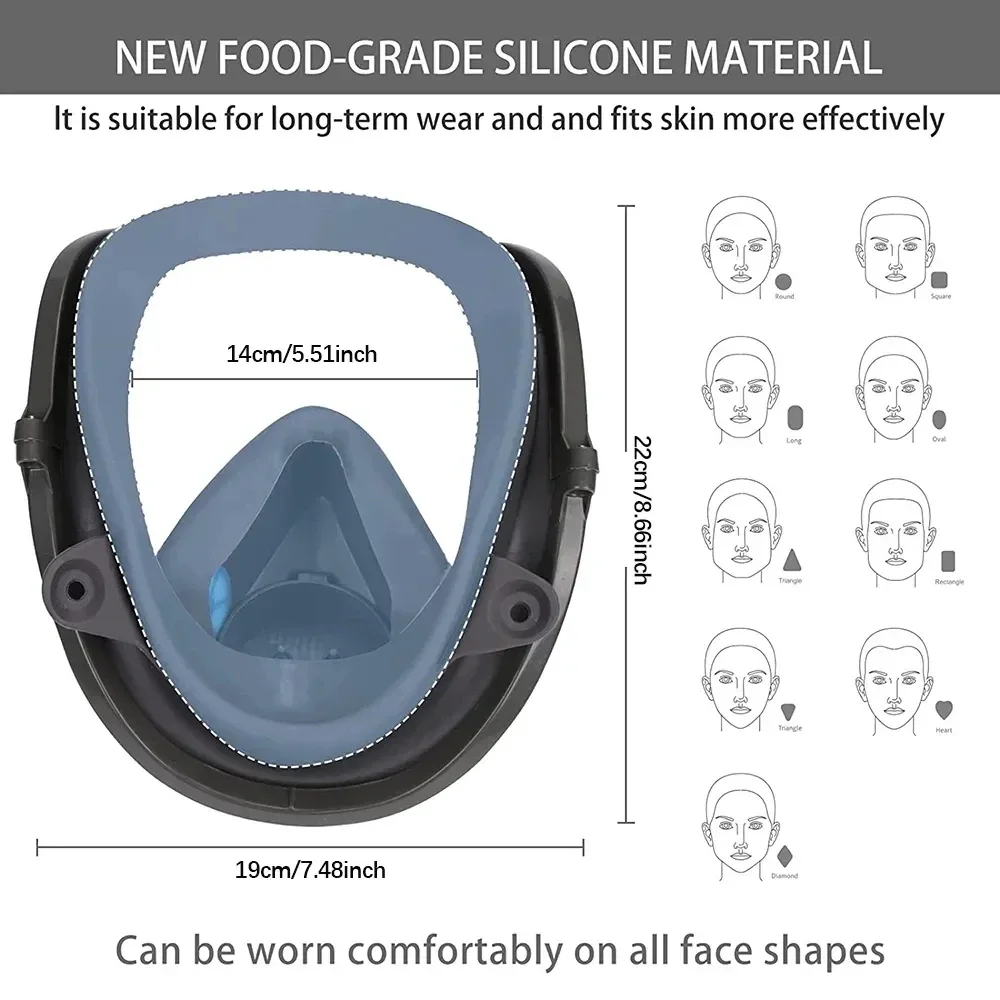 Anti Fog 6800 Gas Mask Industrial Painting Respirator Full Face Dust Proof Formaldehyde Protection Safety Work