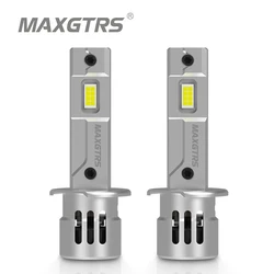 2Pcs Canbus H1 LED Headlight with Fan 55W 20000LM 16-CSP CHIP Car Bulb Plug and Play Turbo H1 360 Mini 6500K High beam 12V