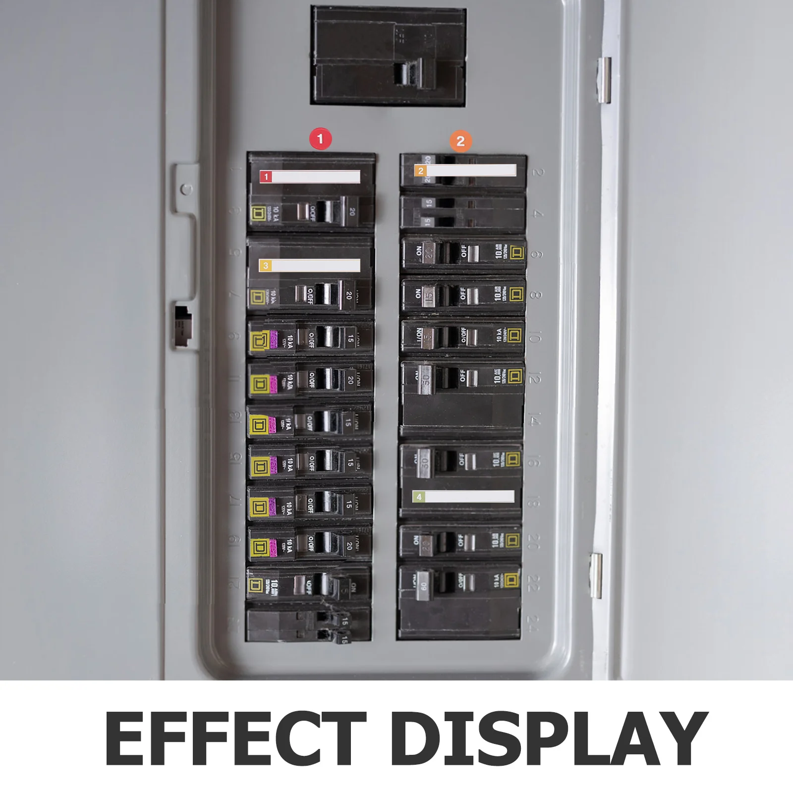 차단기 상자 식별을 위한 10장 전기 패널 라벨 스티커 - 주거용 내마모성 접착 라벨
