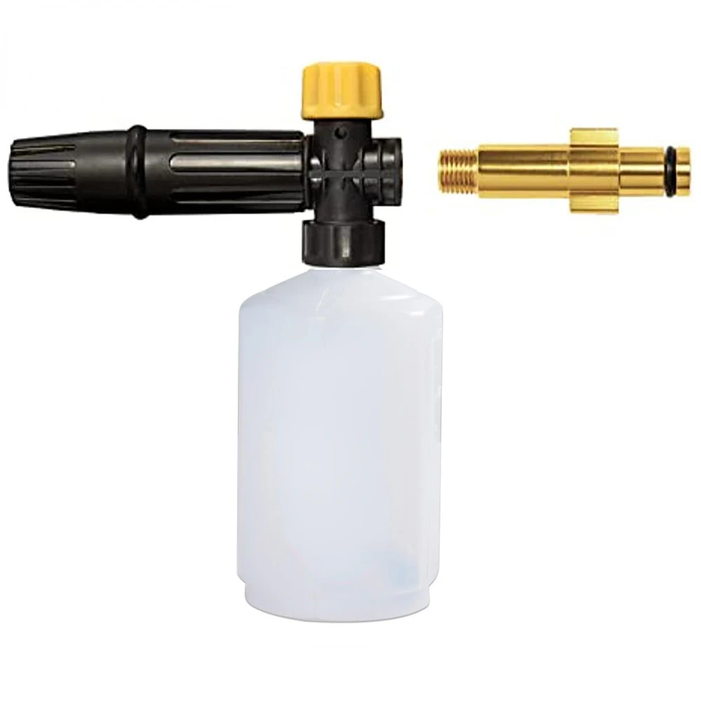 

Electric Pressure Washer Foam Cannon with Connector Power Washer Adjustable Snow Foam Lance 0.6L Bottle