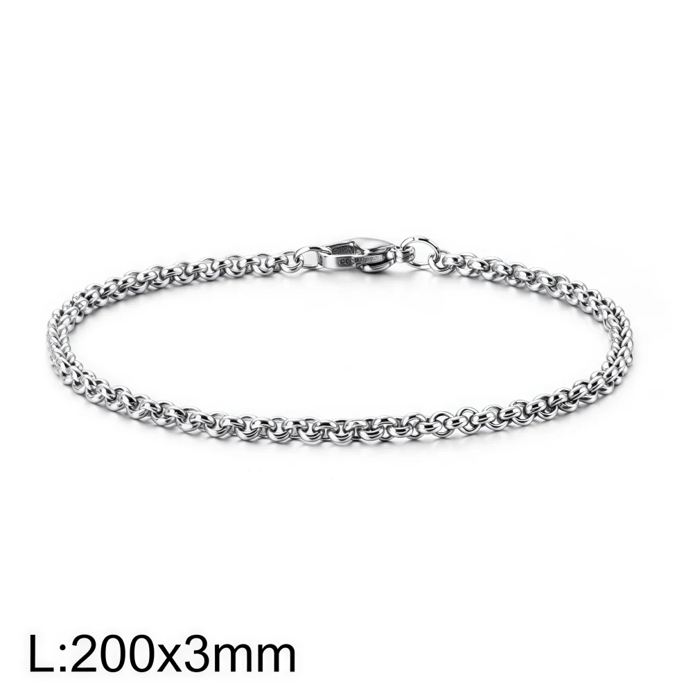 Dicke Kette Edelstahl O-Ketten-Armband Hip-Hop Punk Silberfarben Titanstahl Herrenarmband Mode-Schmuck-Accessoires – Detail 5