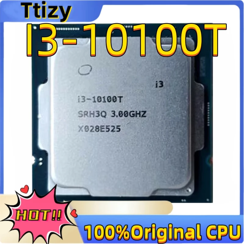 Core i3 10100T 3.0GHz Quad-Core Eight-Thread CPU Processor 6M 35W LGA 1200 without Cooler H510 Motherboard