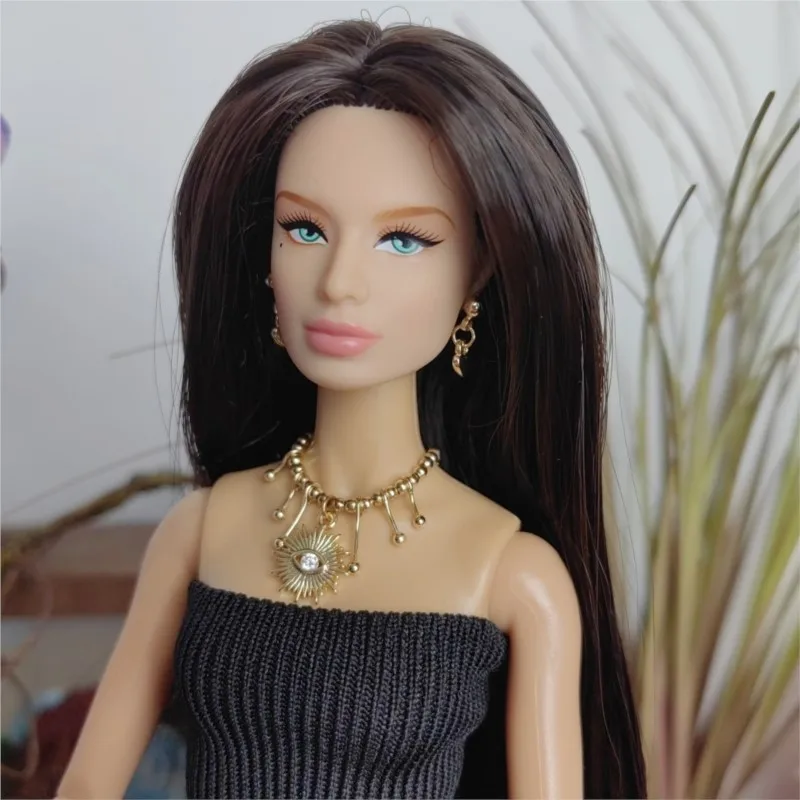 

High-end 1/6 Supermodel Doll Wearing Exquisite Jewelry Sun Fringe Necklace Fashion Doll Necklace For 30cm Doll Xianxian Doll Toy
