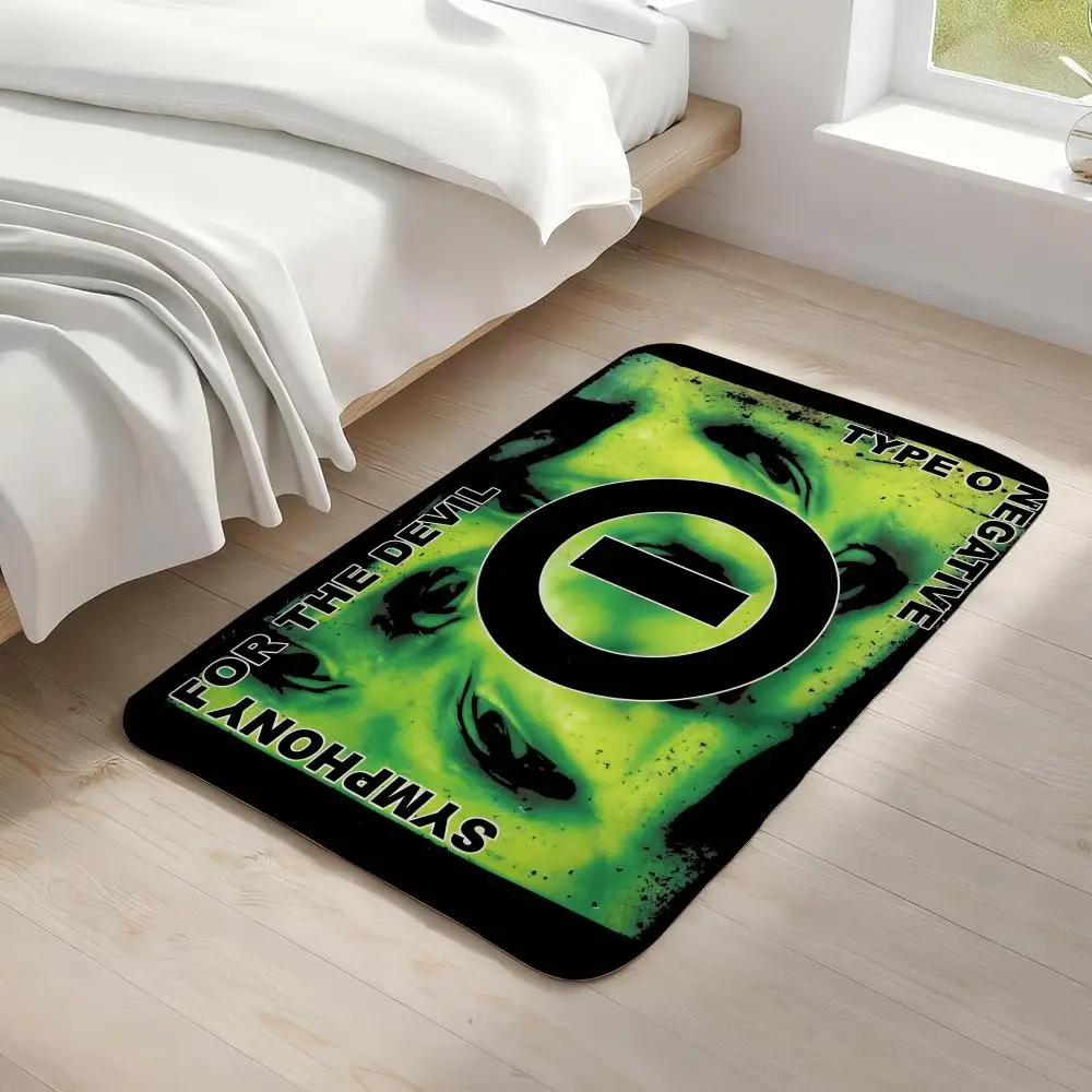 بارد روك باند-Type-O-السلبيين الكلمة حصيرة لينة سميكة عدم الانزلاق سجادة باب لغرفة المعيشة ديكور المنزل الفانيلا السجاد #2