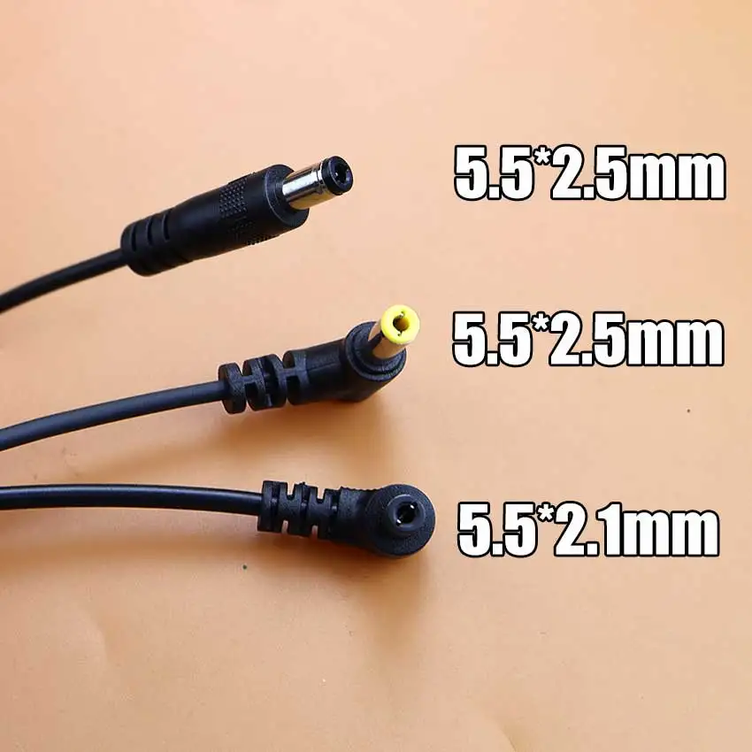 DC 5.5*2.1mm 5.5*2.5mm Male To Male / Female Plug Power Retractable Cable DC 5.5 x 2.1 / 2.5 MM Extension Spring Cord Adapter