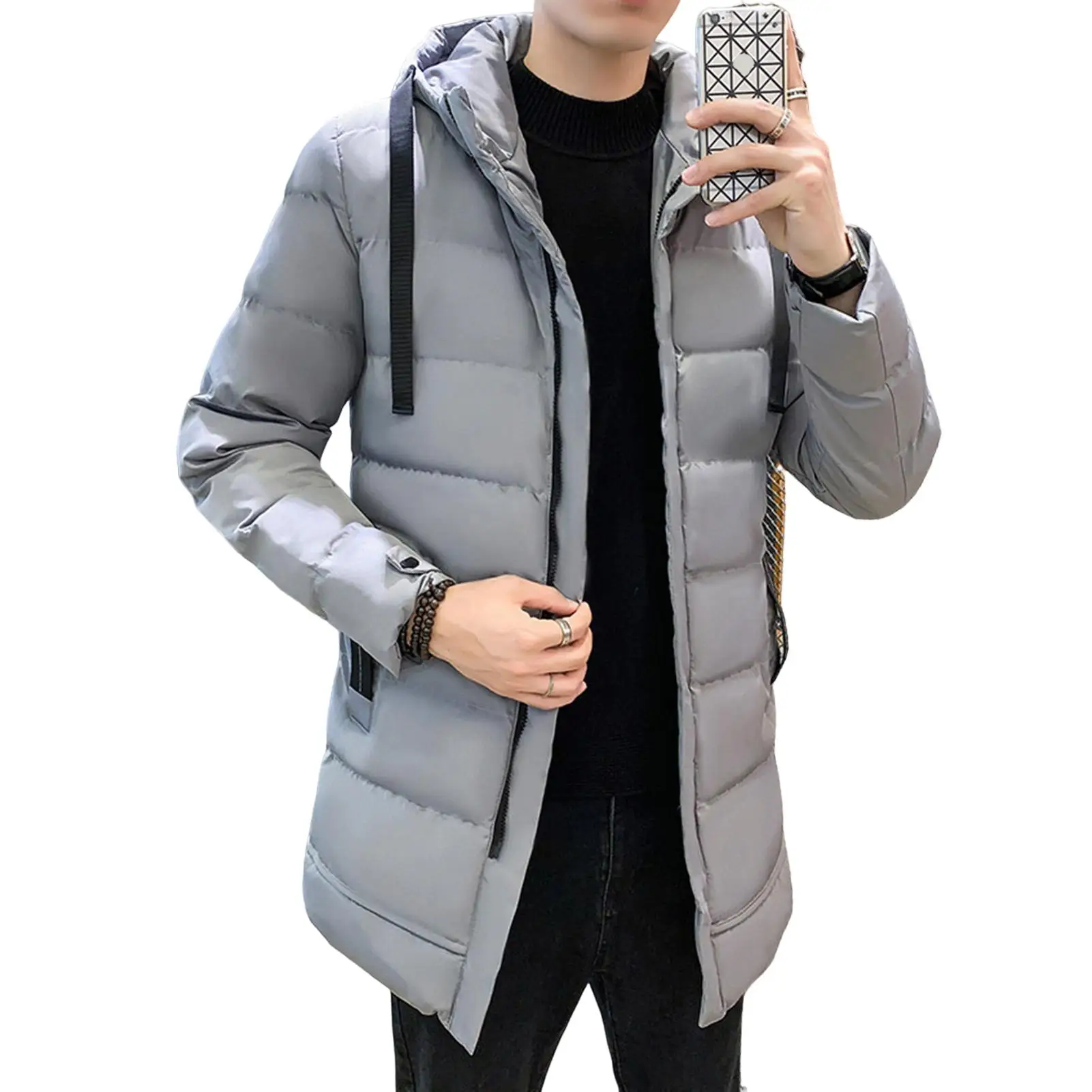 

Hot Sale long Cotton Padded Jacket for Men Warm Winter Casual Coats Men Fashion Clothing Down Jacket