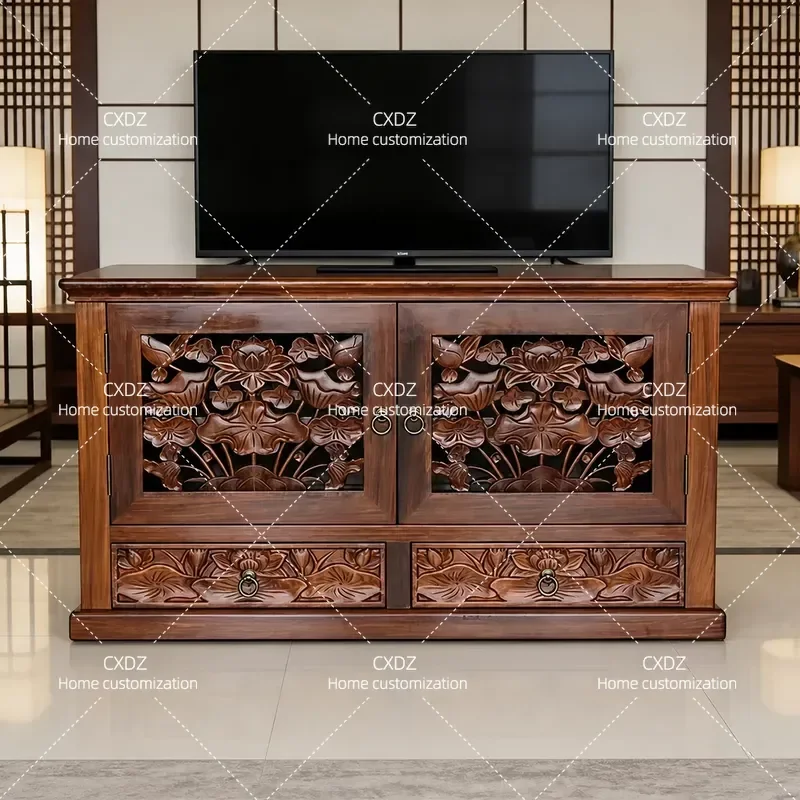 Heightened TV Cabinet CB358-8 Hedgehog Red Sandalwood Rosewood Small Apartment Living Room Furniture Storage Console
