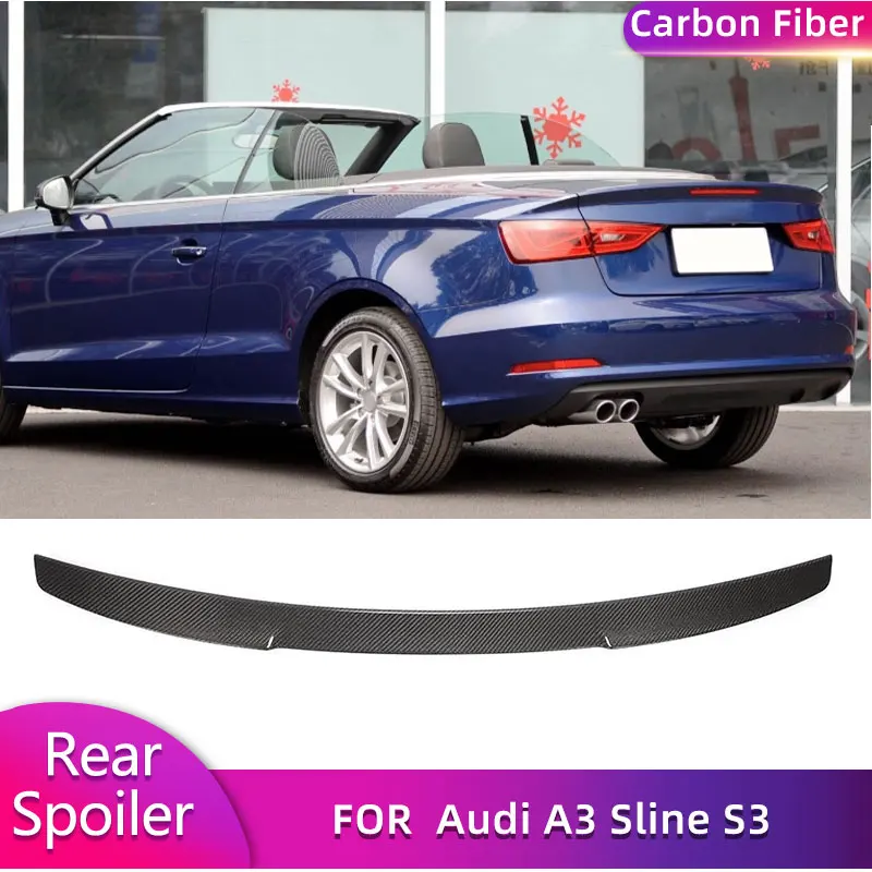 

Carbon Fiber Rear Trunk Spoiler Wings for Audi A3 Sline S3 Convertible 2-Door 2014-2019 Car Rear Spoiler Boot Lid Wing Lip