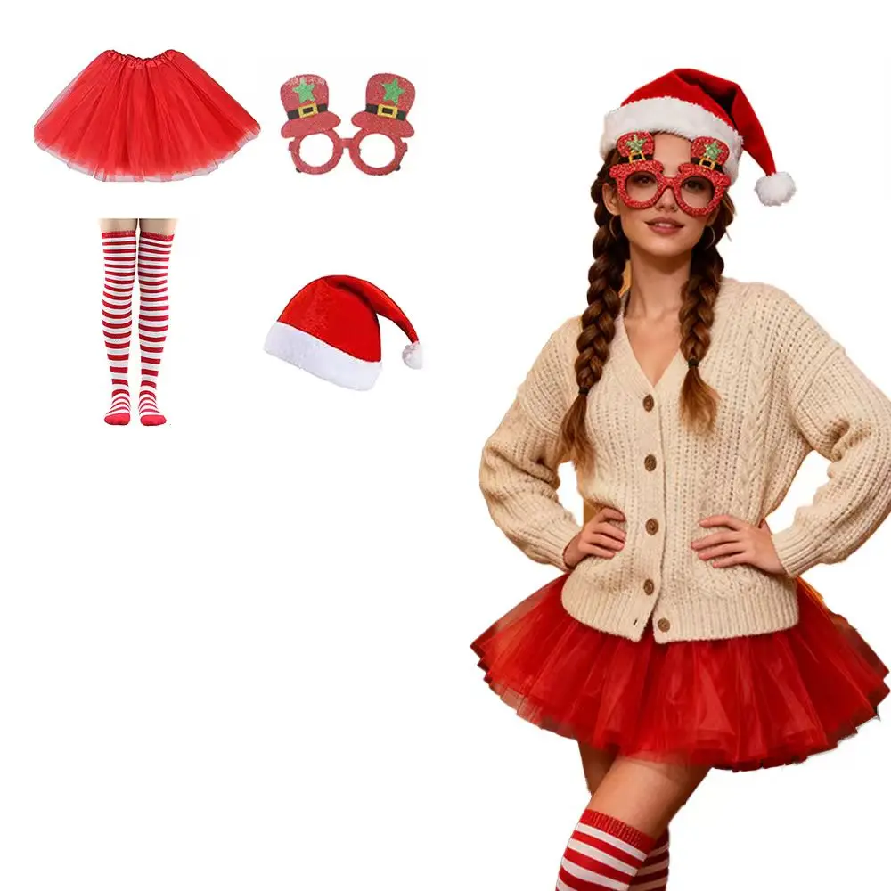 

PESENAR The Elf Costume for Women Elf Costume Halloween Christmas Cosplay Family Matching Outfits Full Set