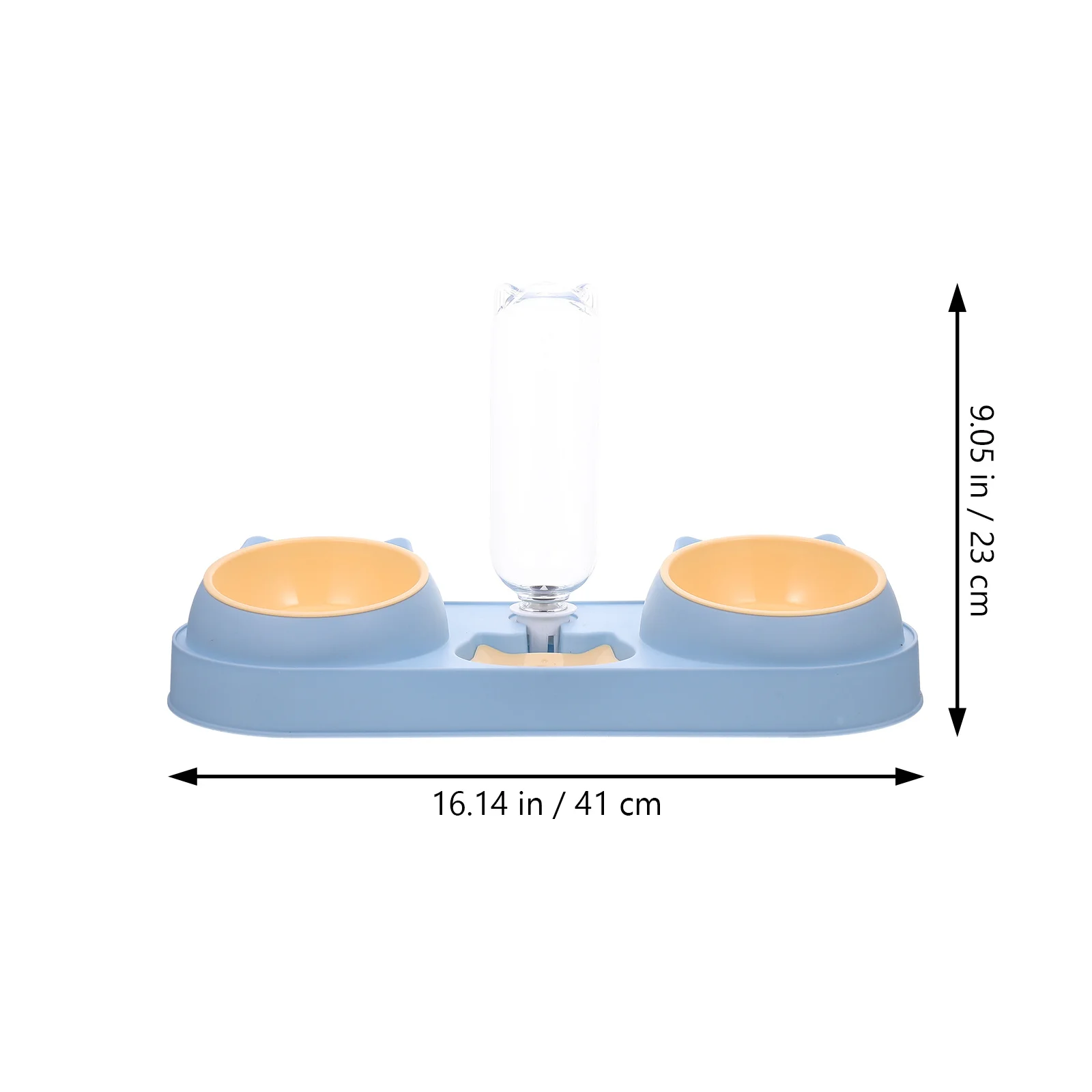 

Automatic Cat Dog Feeder Double Bowl Pet Feeding Device Wear Resistant Food Container Smooth Safe Non Toxic for Daily Use