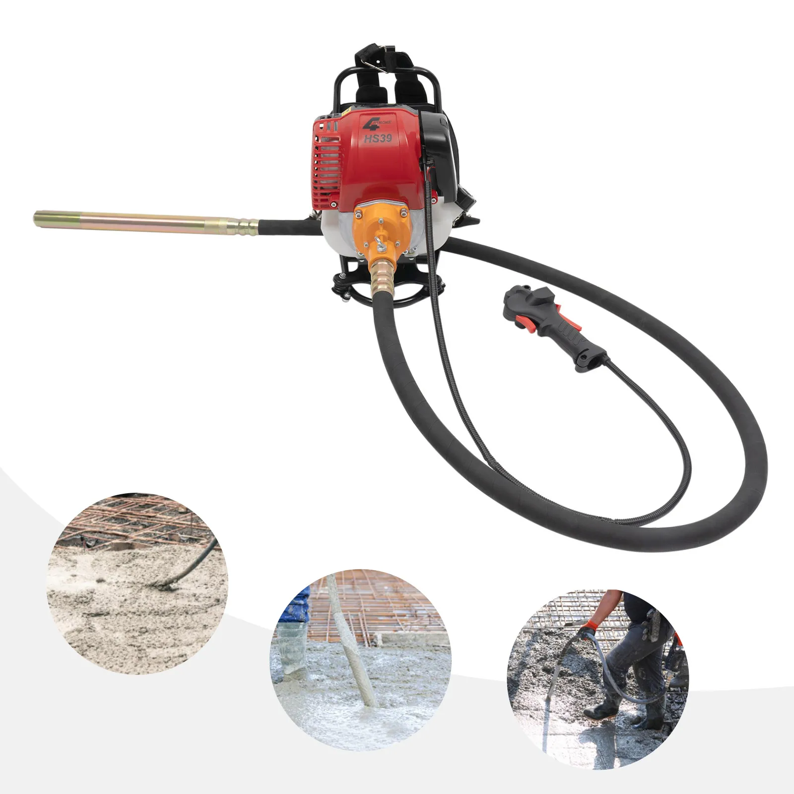 

Gas Vibrating Concrete Power Screed Motor, Power Concrete Vibrator, 4-Stroke Gasoline Concrete Vibrator Tool