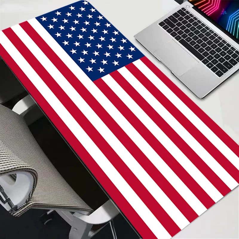 لوحة ماوس بعلم أمريكي، سجادة من نوع سرعة الكمبيوتر للاعبي الرياضات الإلكترونية، لوحة مفاتيح الكمبيوتر المحمول، لوحة ماوس مكتبية، وسادات ماوس