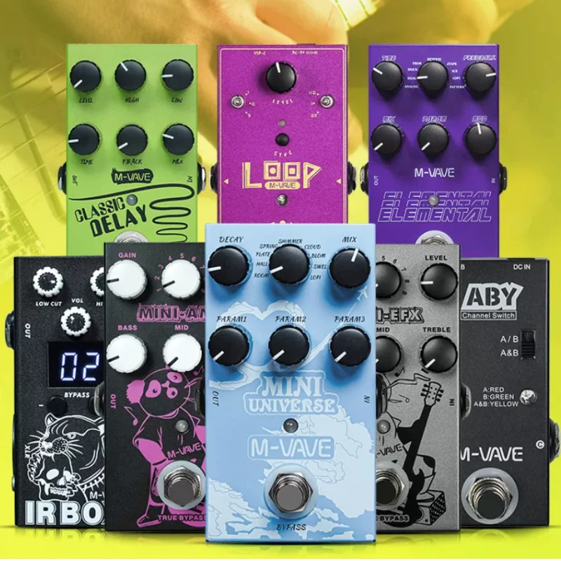 M Vave Guitar Effect Pedal Mini Universe Digital Reverb 9 Effects Modes Processor For Guitar Performance Practice