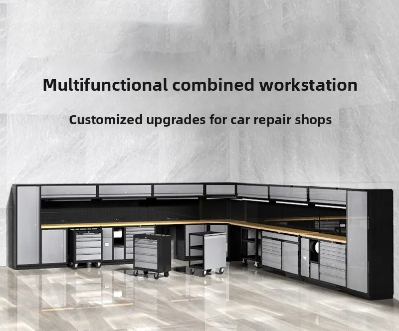 

Multi-Functional Combination Tool Cabinet with Wheels for Automotive Repair Workstations Metal Tool Cabinet for Workshop Use