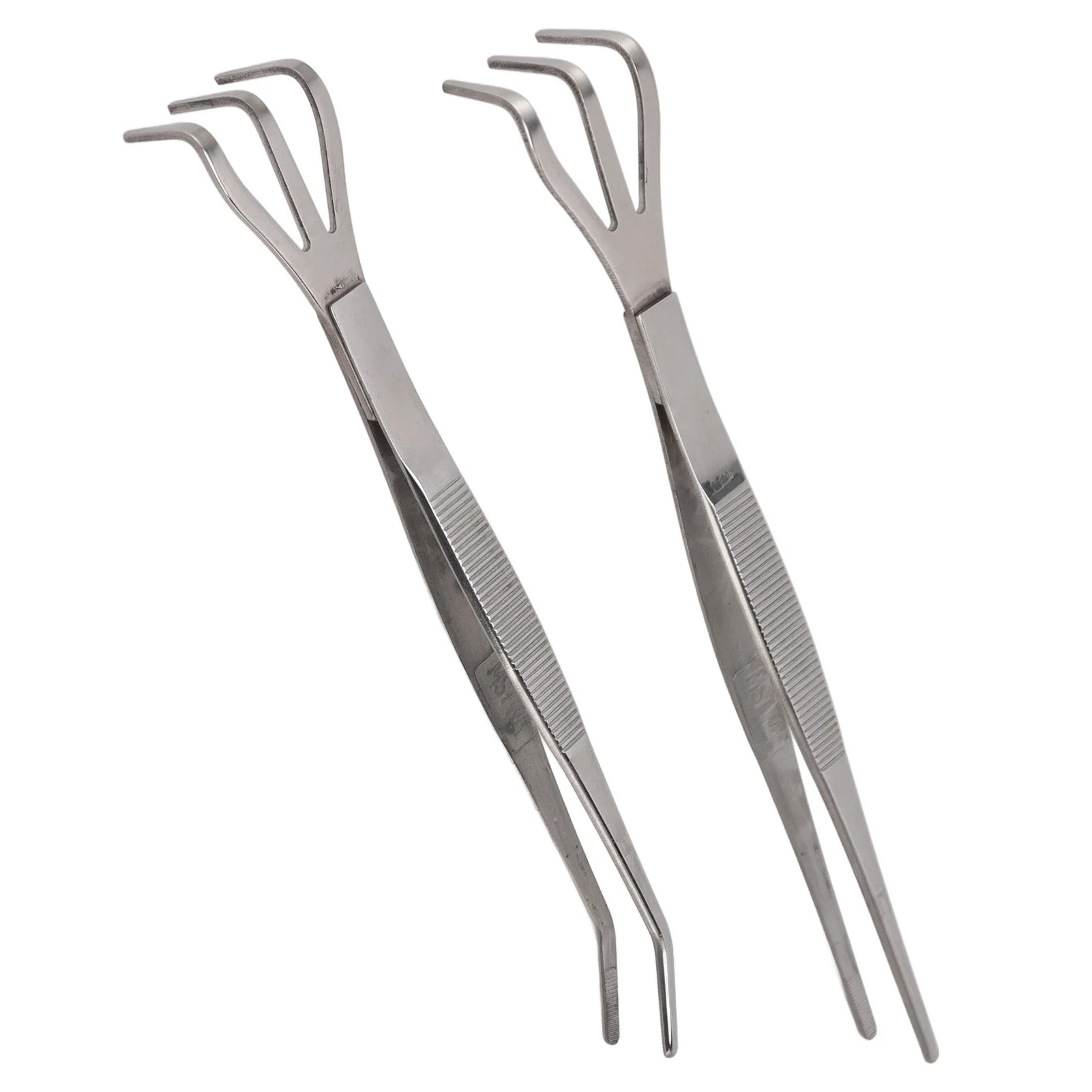 Bonsai Tool Root Rake with Tweezer 3 Prong Stainless Steel Loosen Soil Ergonomic Handle for Bonsai Succulent Planting Repotting