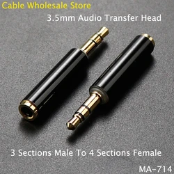 3,5 mm TRS męski na żeński adapter TRRS Audio Stereo Złącze 3,5 mm Trójbiegunowe męskie na 3,5 mm Czterobiegunowe żeńskie głowice transferu audio