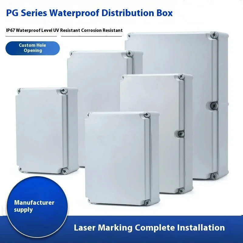 PG Series Outdoor Waterproof Distribution Box Basic PC Shell Plastic Power Box for Electrical Wiring Systems