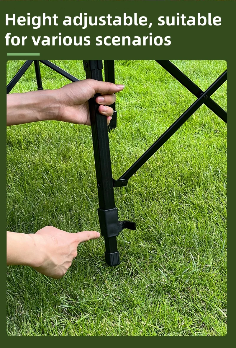 Tryhomy Outdoor Camping IGT Tisch IGT 6-Einheit Tisch Tragbare Aluminiumlegierung Ultraleicht Klapp Camping Schreibtisch BBQ Picknick IGT Tisch Neu – Detail 6