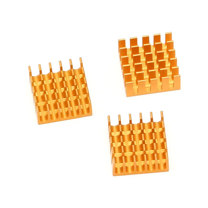 Bộ 5 Đế Tản Nhiệt 22x22x10mm Tản nhiệt Tản Nhiệt Nhôm 22*22*10mm Nhiệt bồn rửa Kim Loại làm Khe Để Làm Lạnh Chip 22mm x 22mm x 10mm