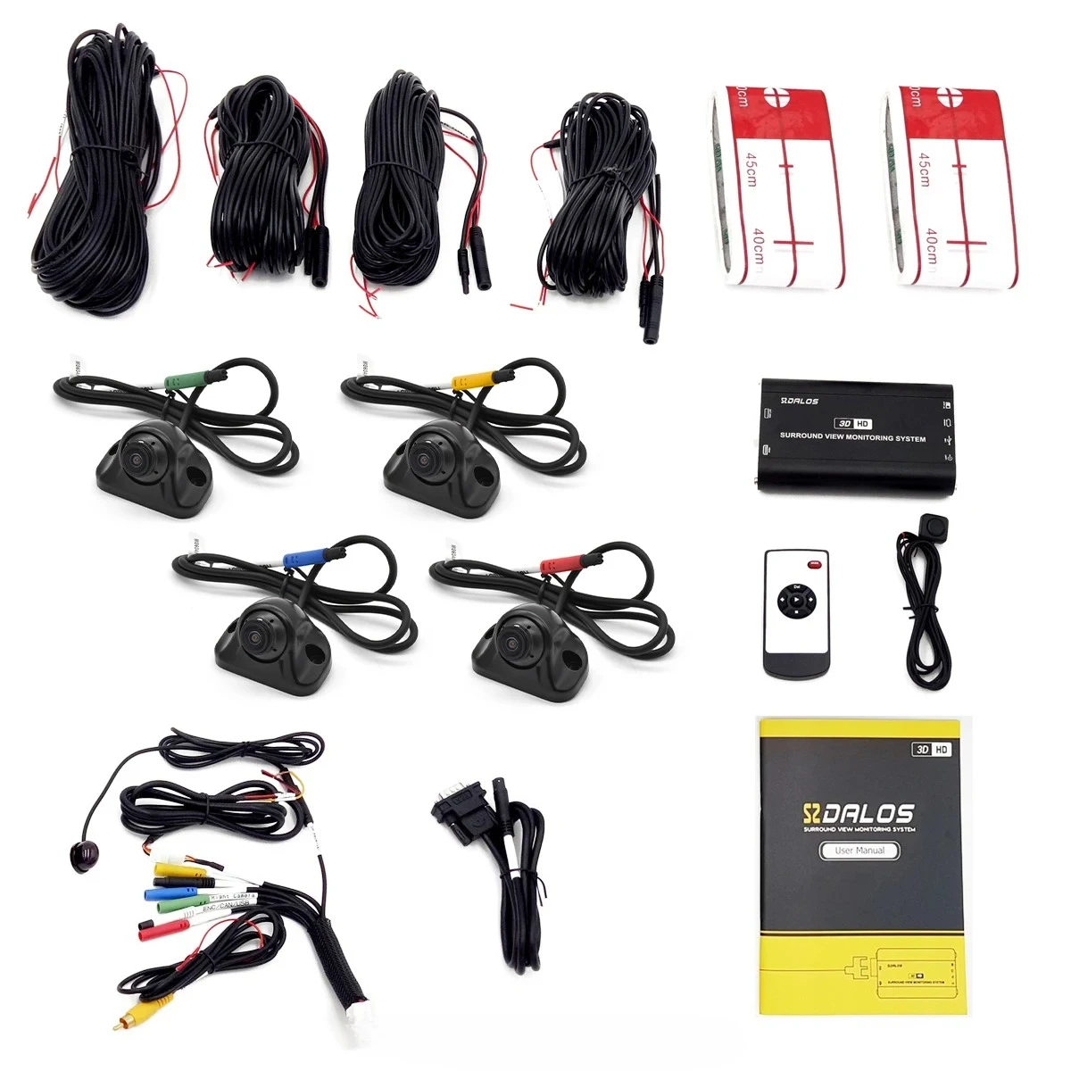 

High Quality 3D 360 Degree Dash System Universal Auto Security Video Recorder Waterproof Driving Assistant for Cars