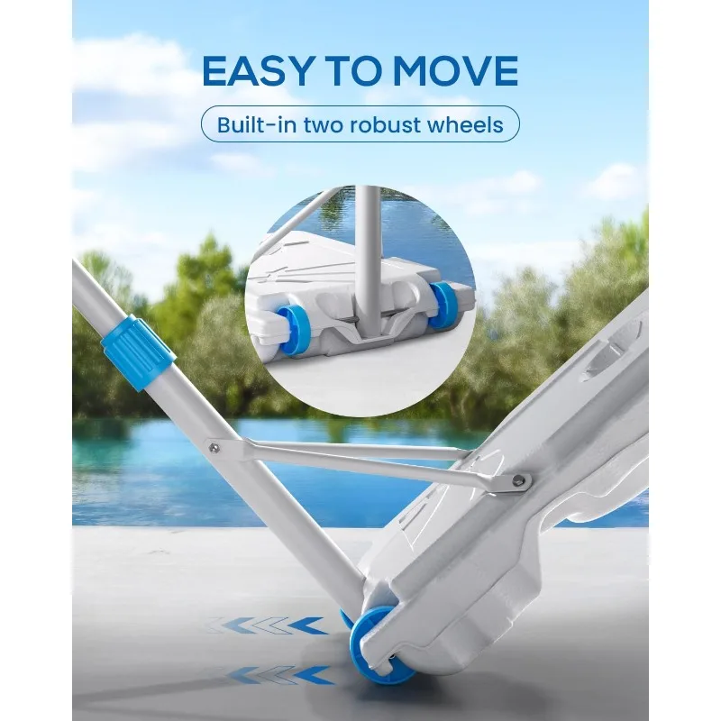 Swimming Pool Basketball Hoop Outdoor, Stainless Steel Adjustable Poolside Water Basketball Goals System with 32 Inch Shatterpro