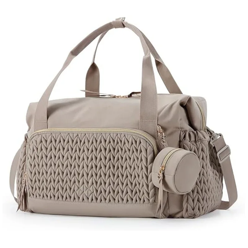 

Вместительная дорожная сумка для подгузников, многофункциональная сумка для ухода за ребенком, портативный органайзер для малышей с держателем для сосок