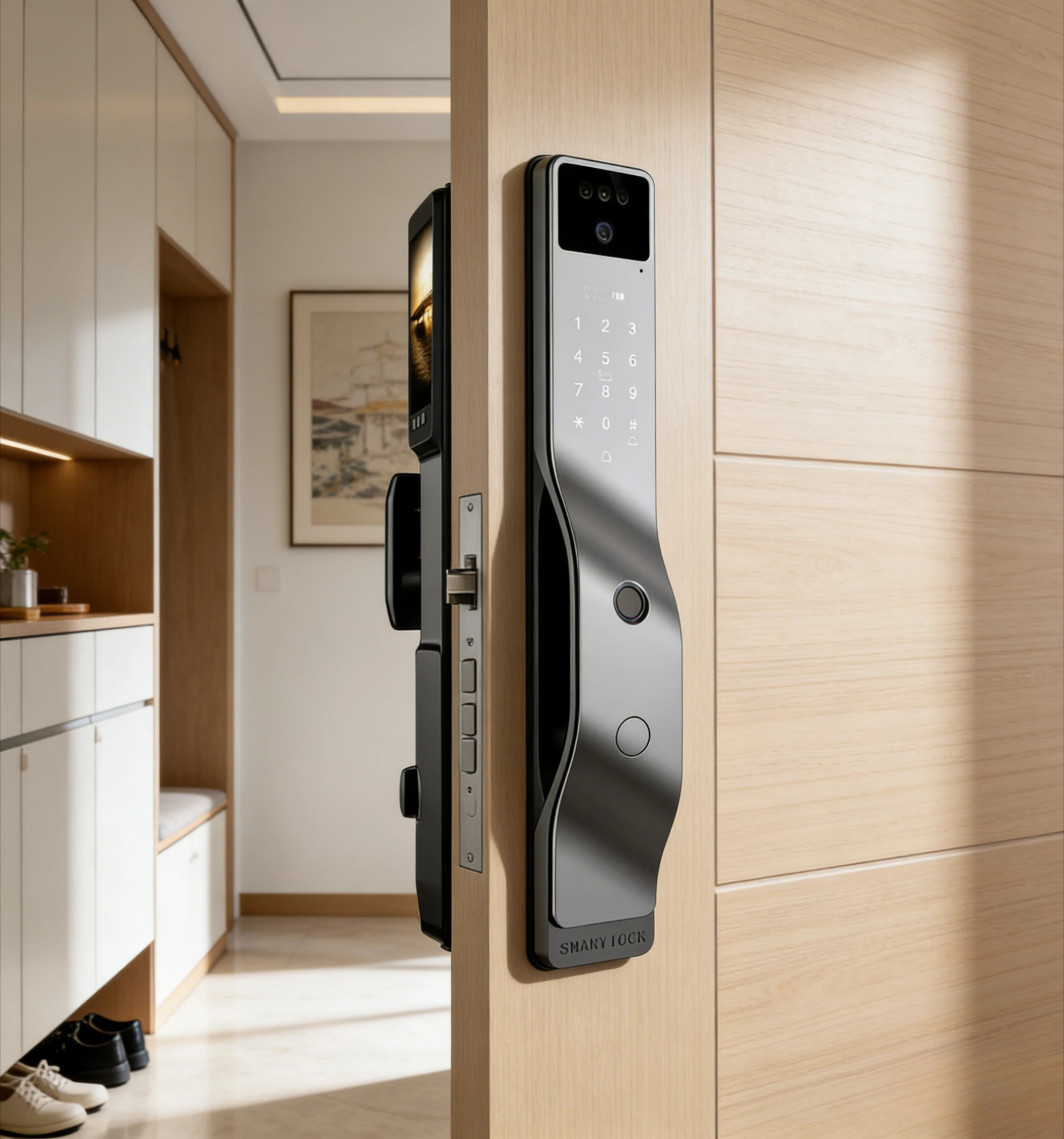 3D Face Recognition Smart Door Lock WiFi Electronic Lock With Camera RFID Card Tuya Compatible For Home Security