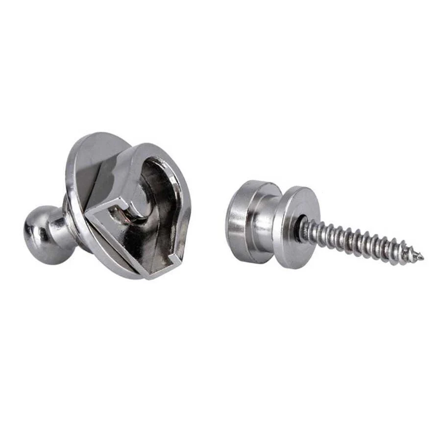Anti-Slip Alloy Guitar Strap Locks - Secure Strap Buttons Tail Nails for Acoustic Electric Guitars Bass Instrument Accessories
